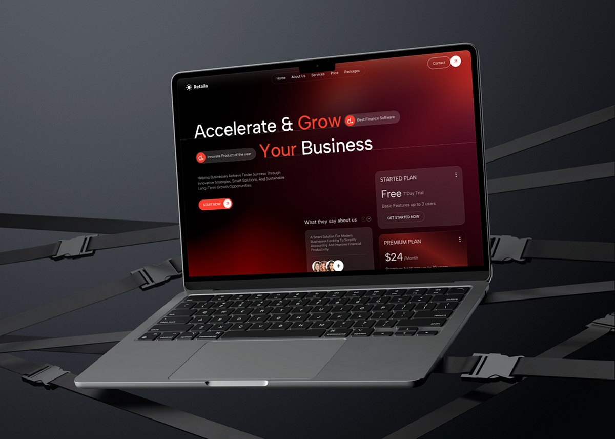 Business Growth SaaS - Landing Page Concept Image 0
