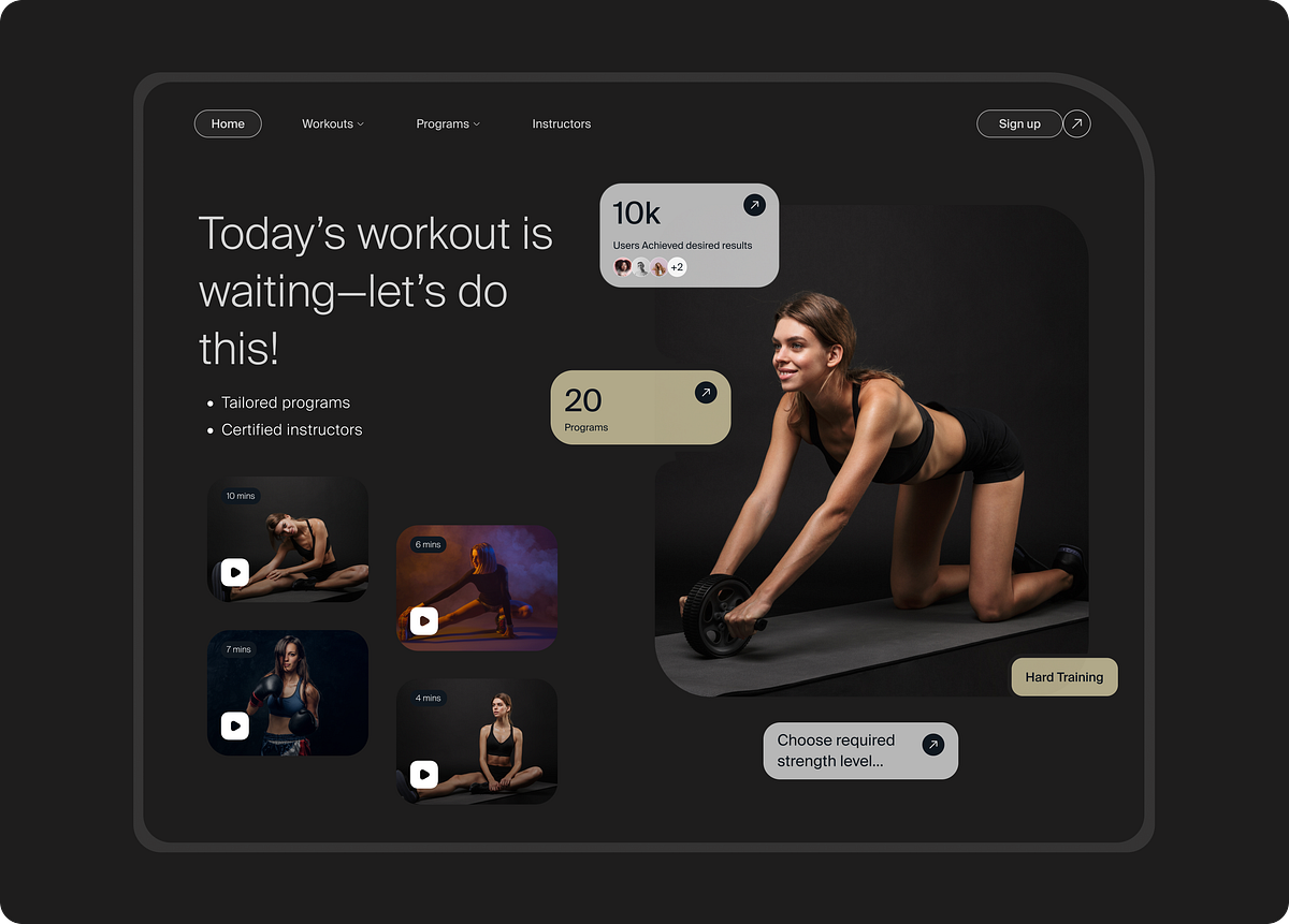 Yoga & Strength Training Landing Page