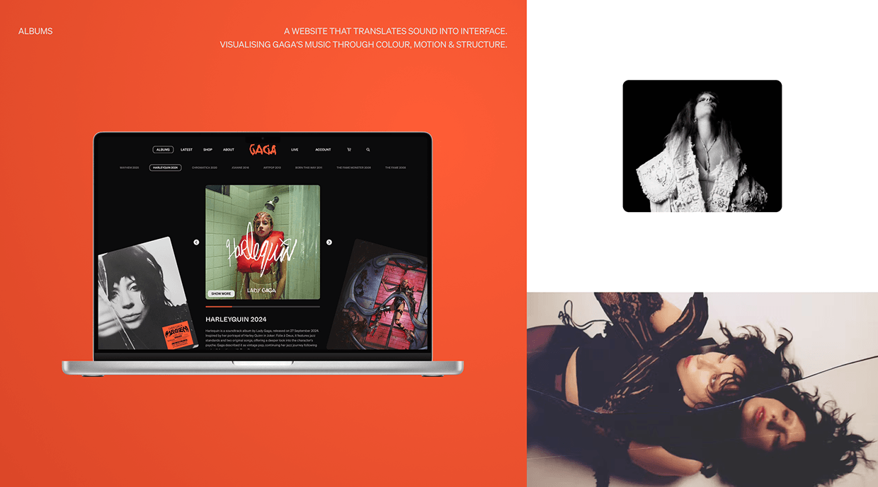Lady Gaga Discography – UX/UI Concept Image 1