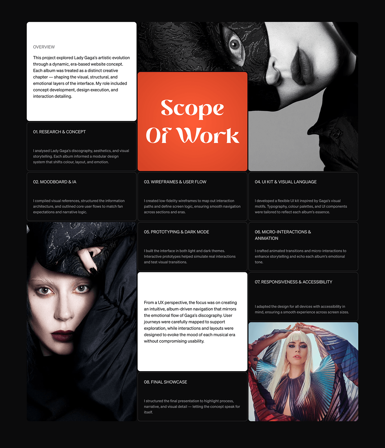 Lady Gaga Discography – UX/UI Concept Image 3