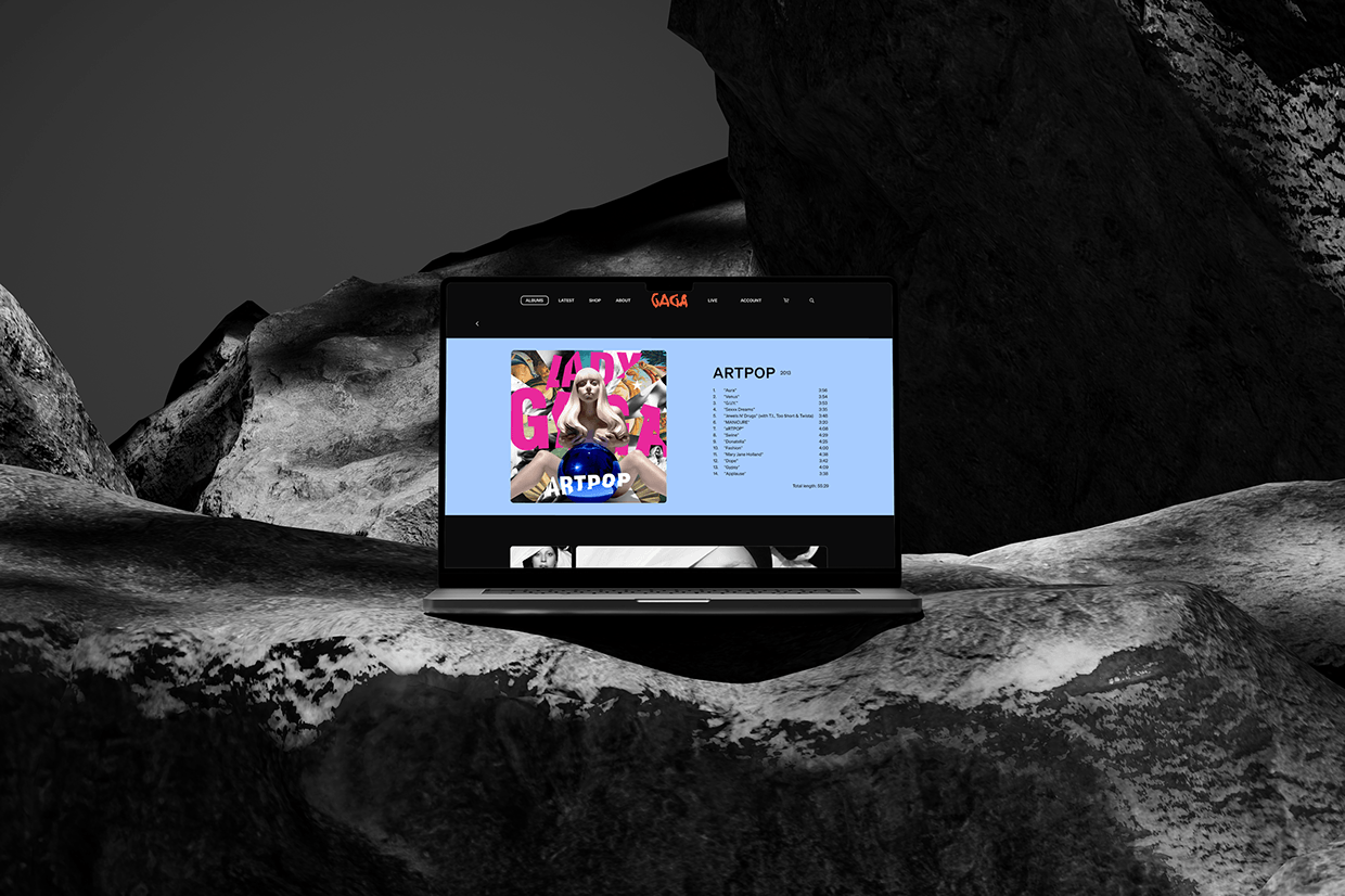 Lady Gaga Discography – UX/UI Concept Image 4