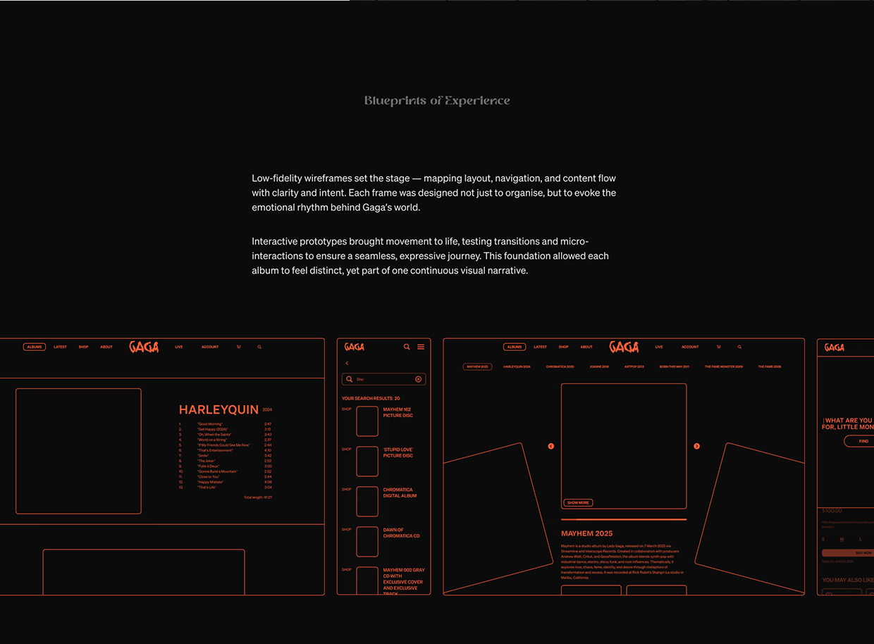 Lady Gaga Discography – UX/UI Concept Image 8