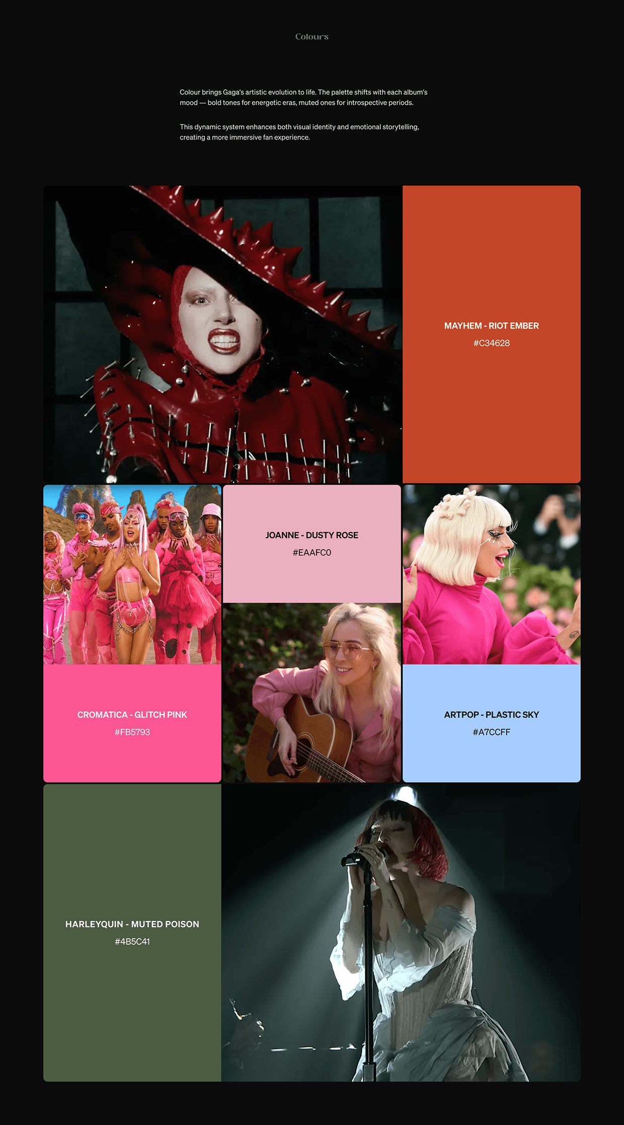 Lady Gaga Discography – UX/UI Concept Image 9
