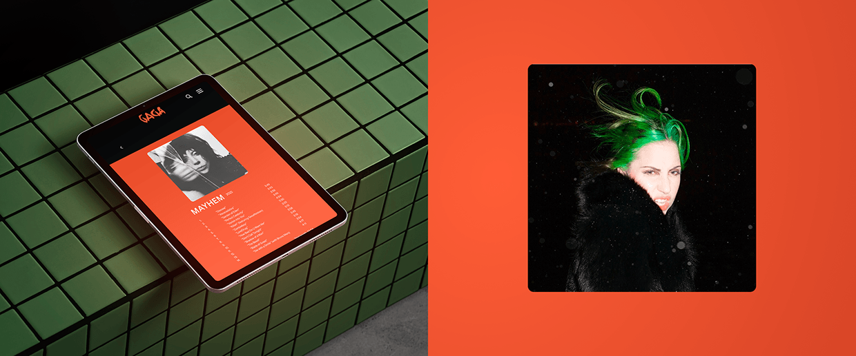 Lady Gaga Discography – UX/UI Concept Image 15