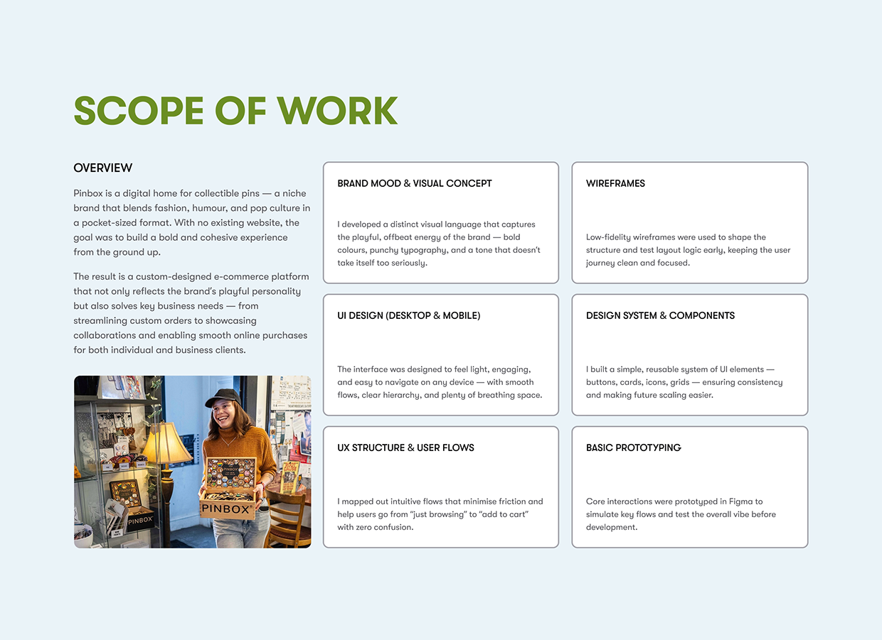 Pinbox – UI/UX for a Niche E-Commerce Brand Image 2