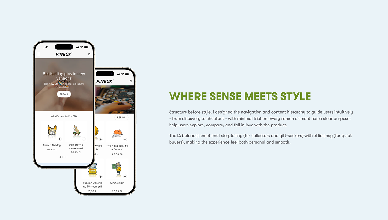 Pinbox – UI/UX for a Niche E-Commerce Brand Image 6