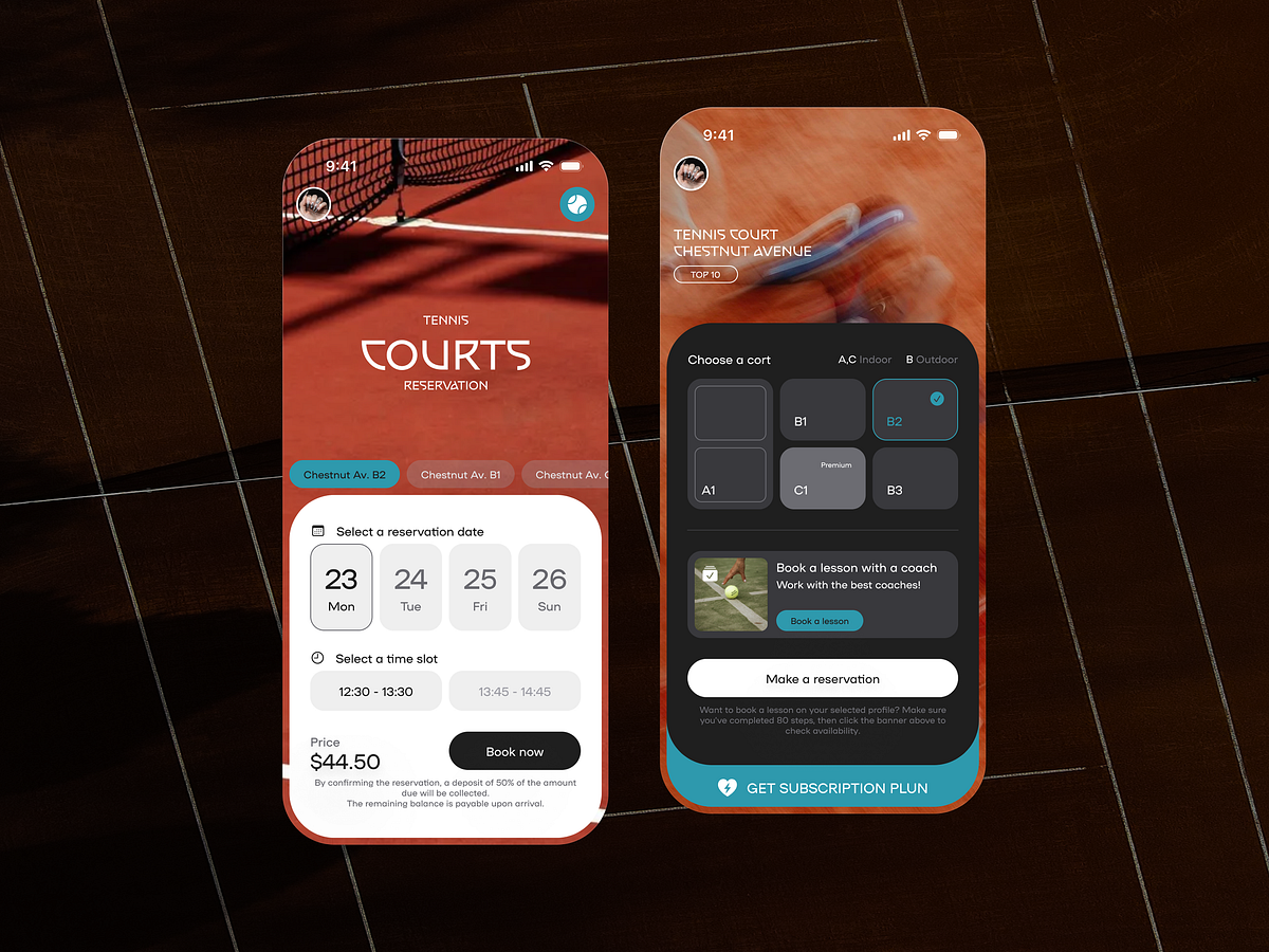 Tennis Courts Reservation App