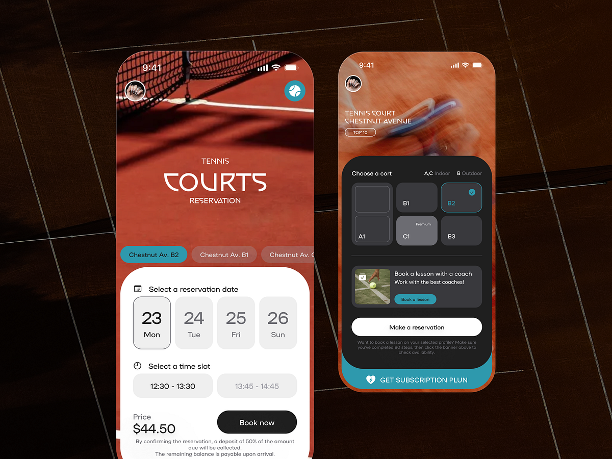 Tennis Courts Reservation App Image 1