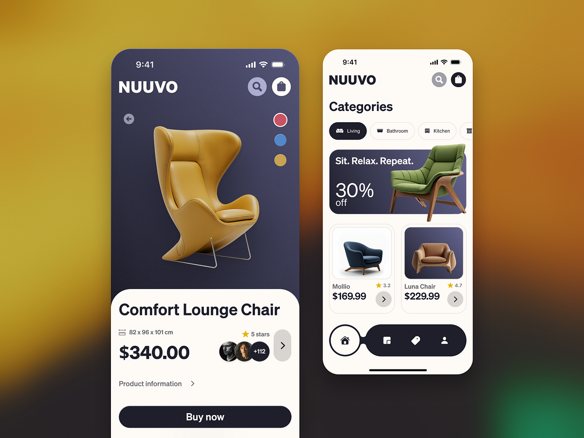 Nuuvo Furniture e-commerce App Image 1