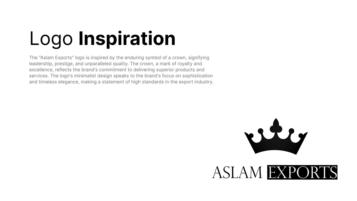 Crown of Excellence: The Aslam Exports Logo Image 0