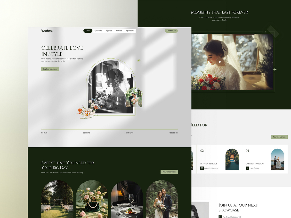 Wedora — Luxury Wedding Planner Website Design