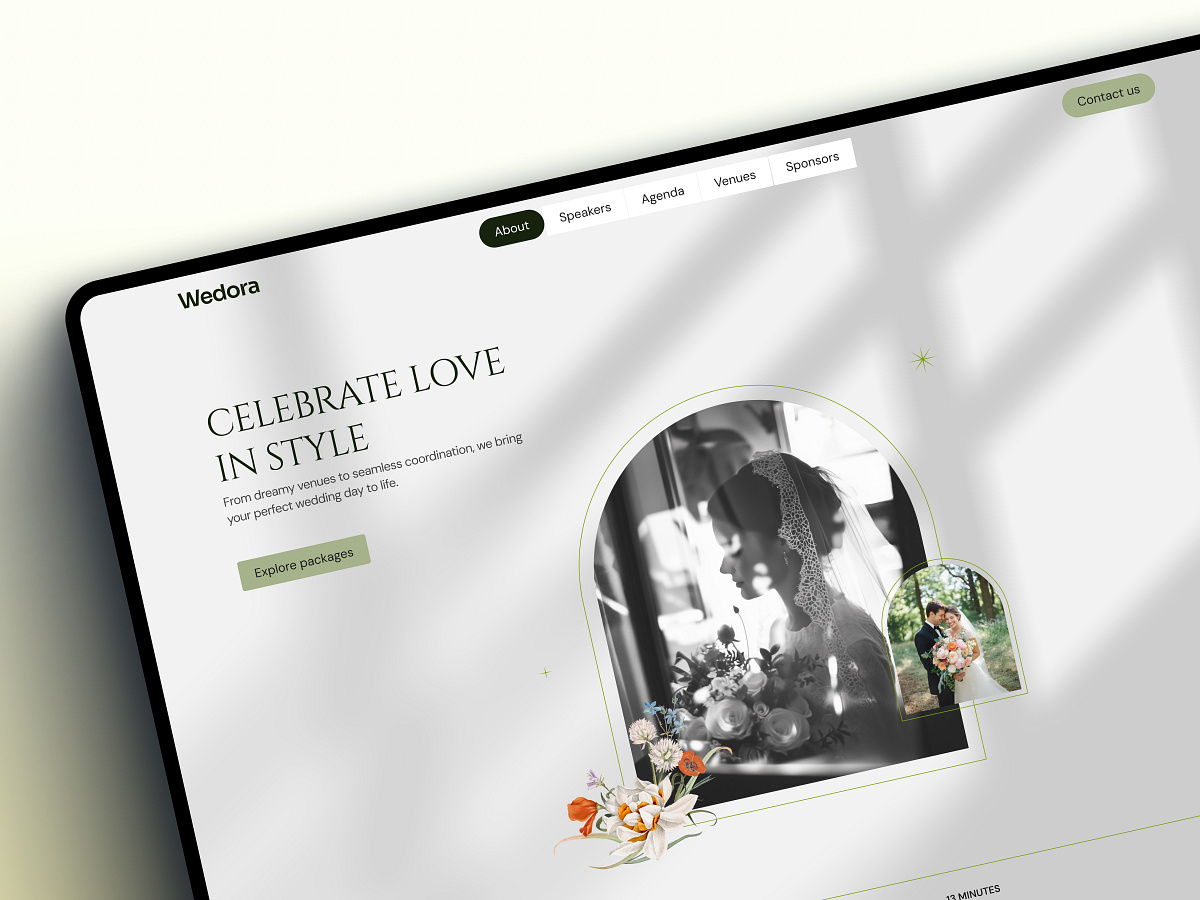 Wedora — Luxury Wedding Planner Website Design Image 0