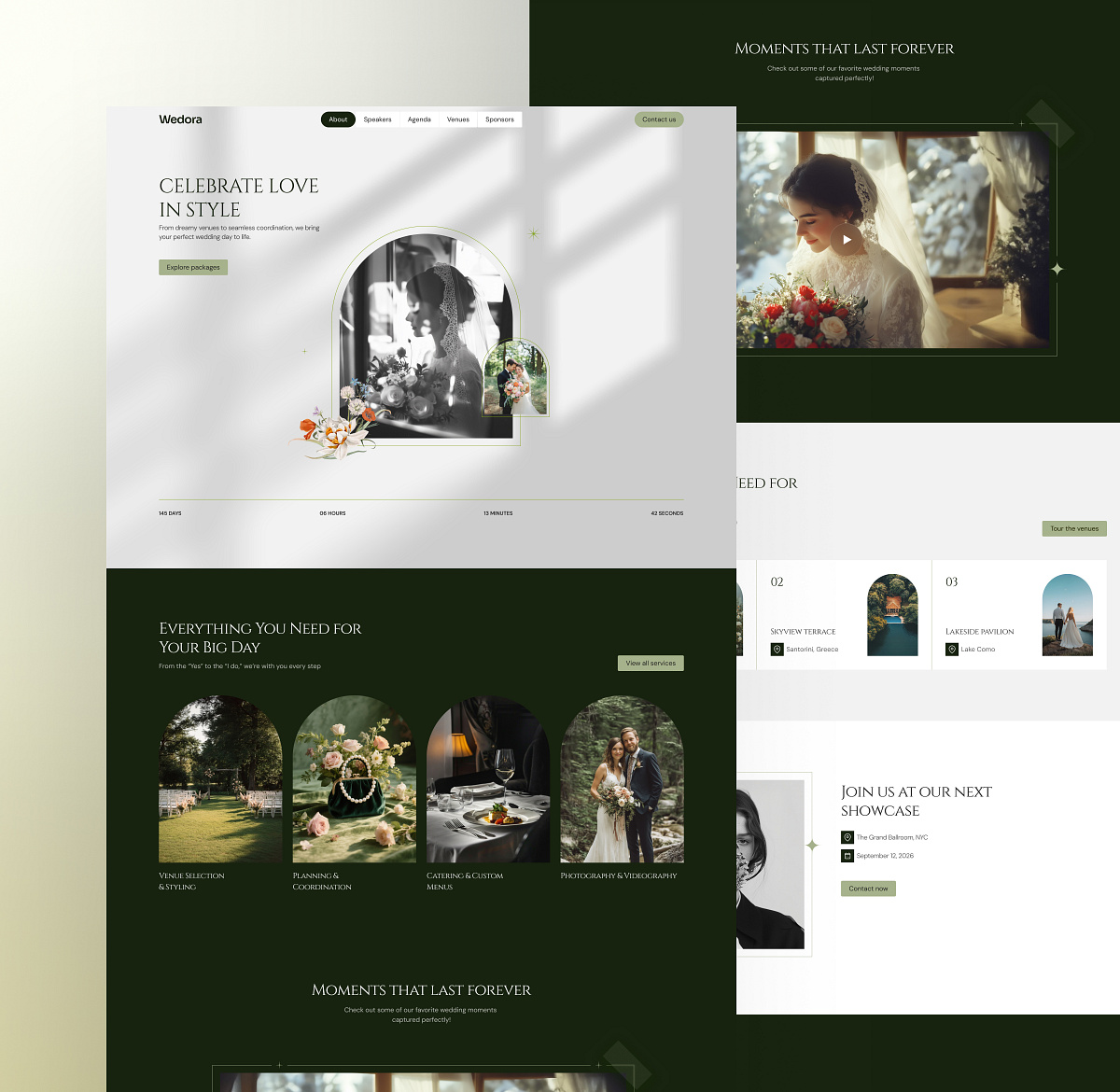 Wedora — Luxury Wedding Planner Website Design Image 2