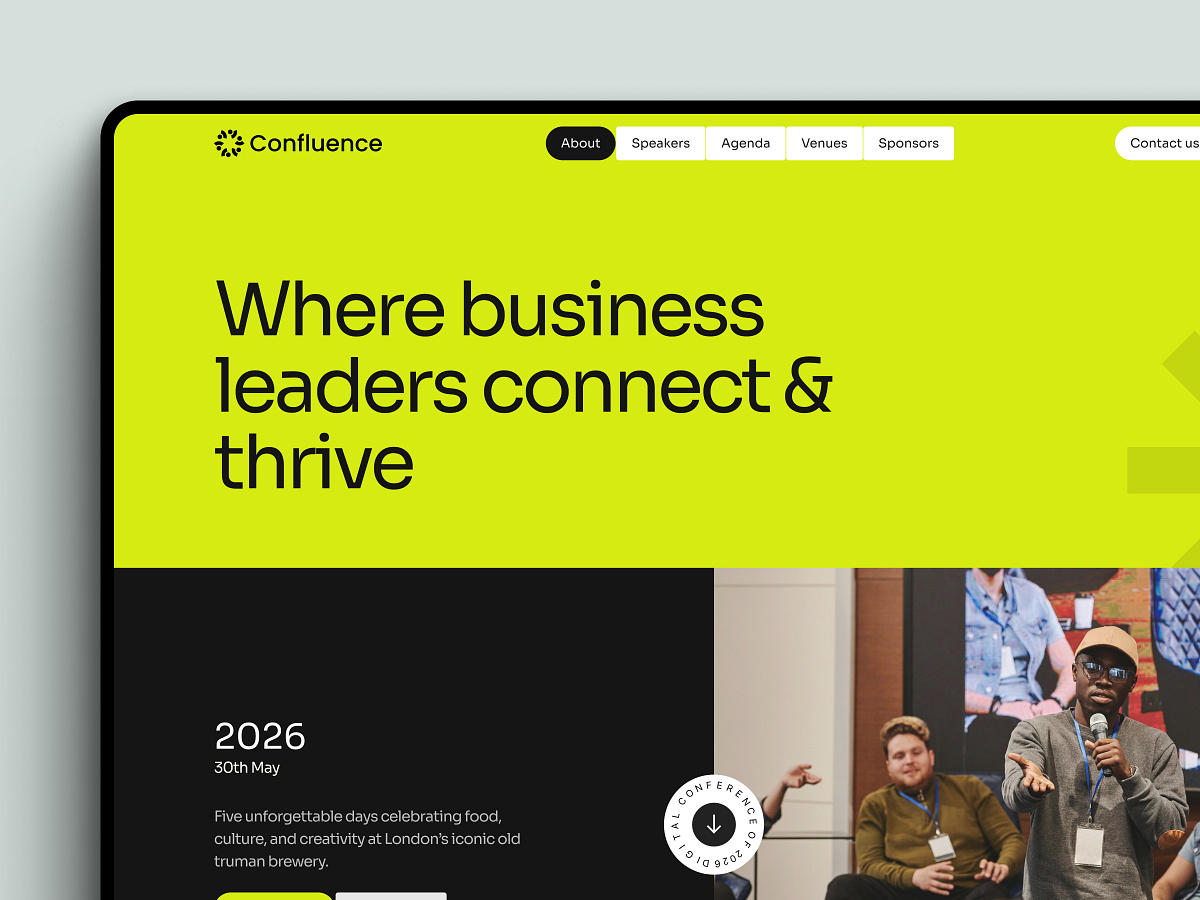 Business Event & Conference UI/UX —Modern Landing Page