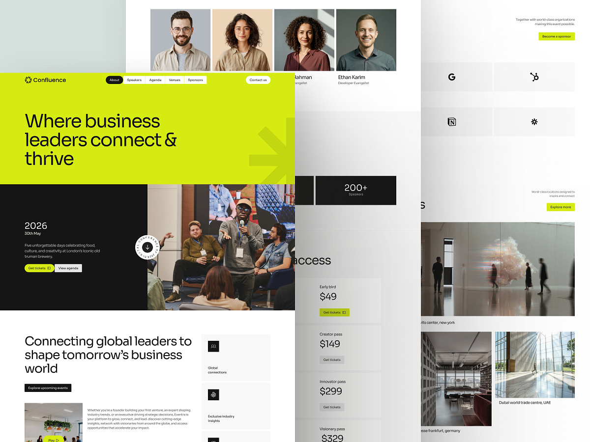 Business Event & Conference UI/UX —Modern Landing Page Image 2