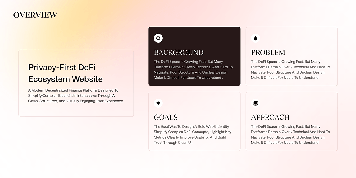 Crypto Defi Ecosystem Website Design Image 0