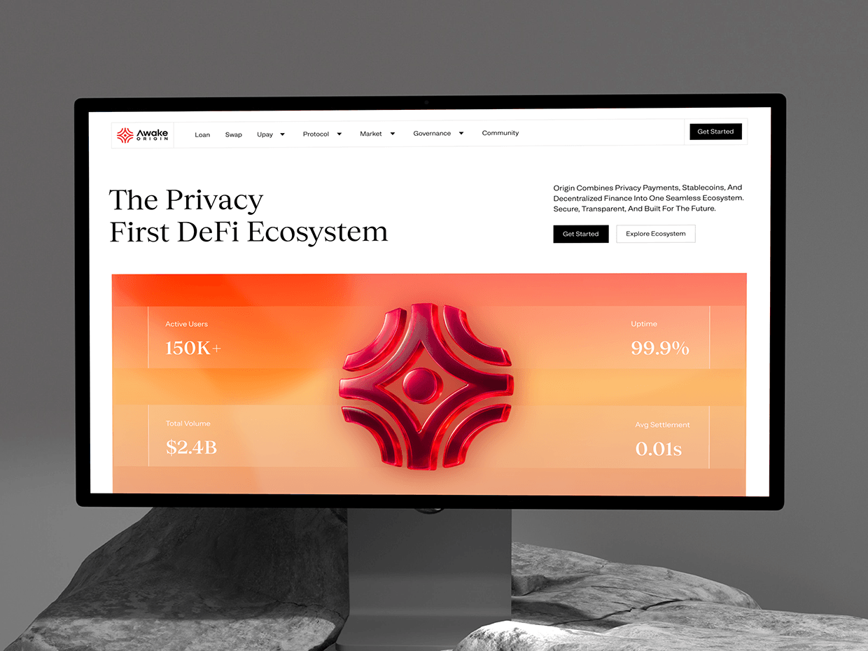 Crypto Defi Ecosystem Website Design Image 1
