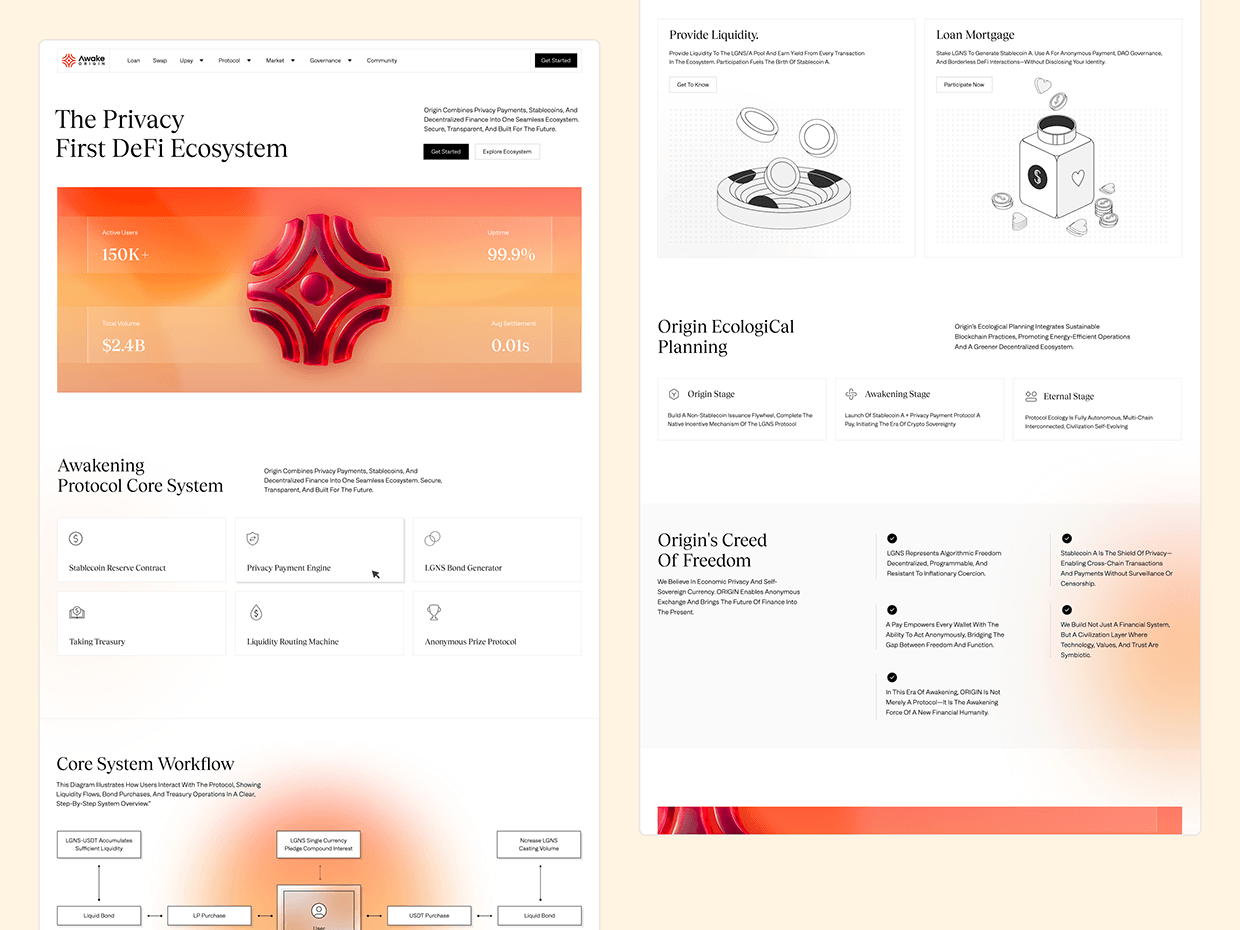 Crypto Defi Ecosystem Website Design Image 5