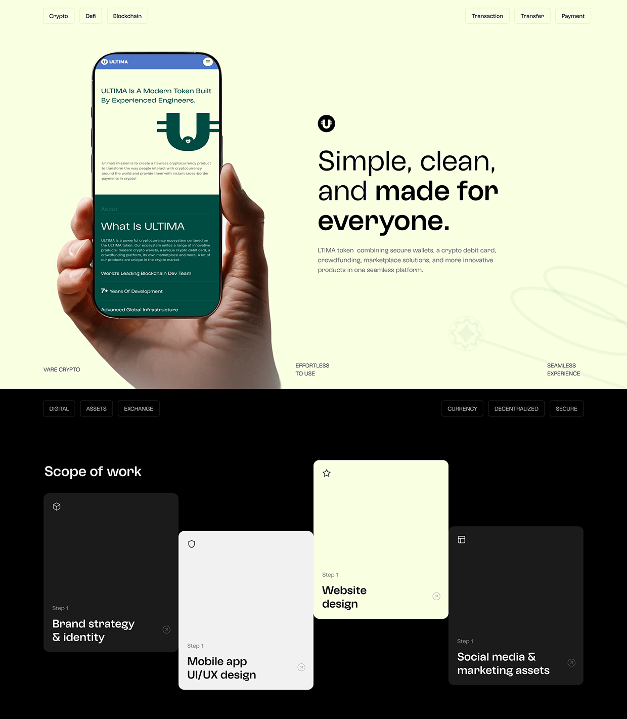 Crypto Wallet & Token Ecosystem Website Design Image 2