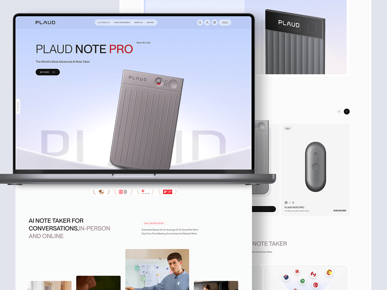 AI Note Taker Website Design Image 0
