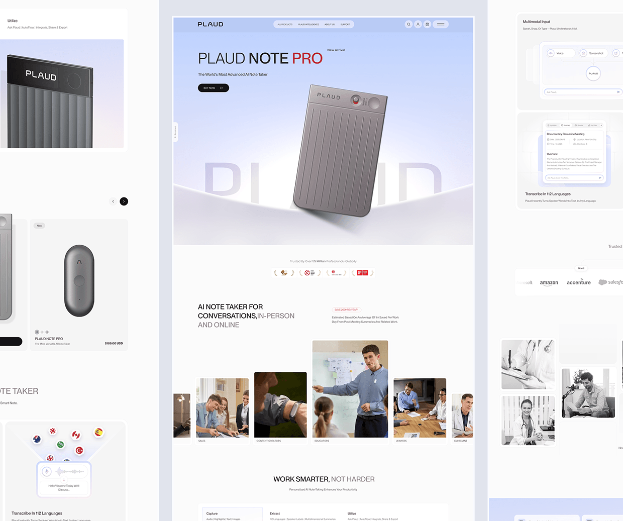 AI Note Taker Website Design Image 1