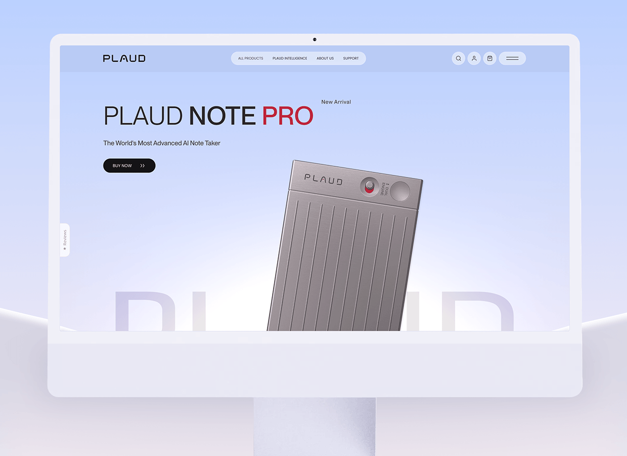 AI Note Taker Website Design Image 3