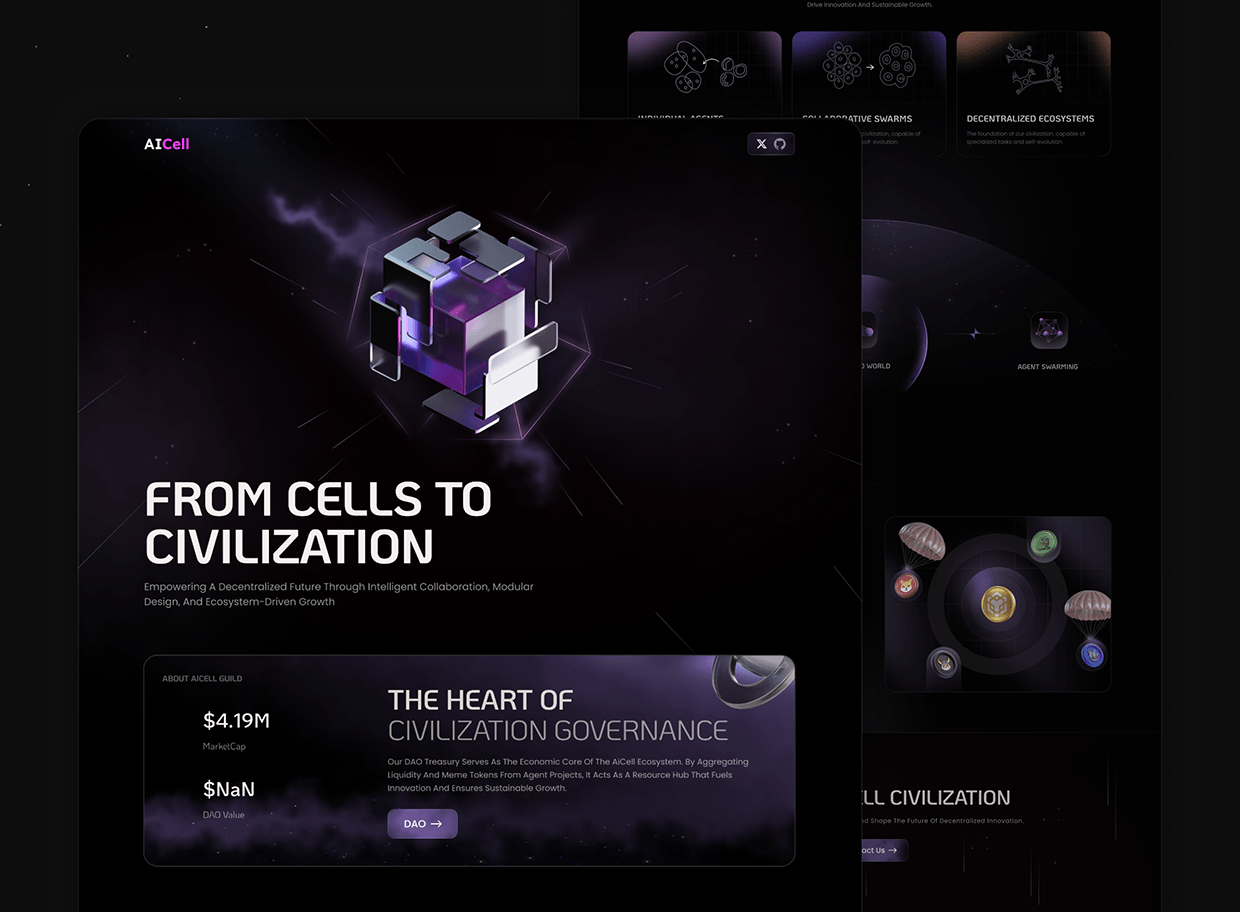 Aicell World — AI-Powered Civilization Website Redesign Image 1