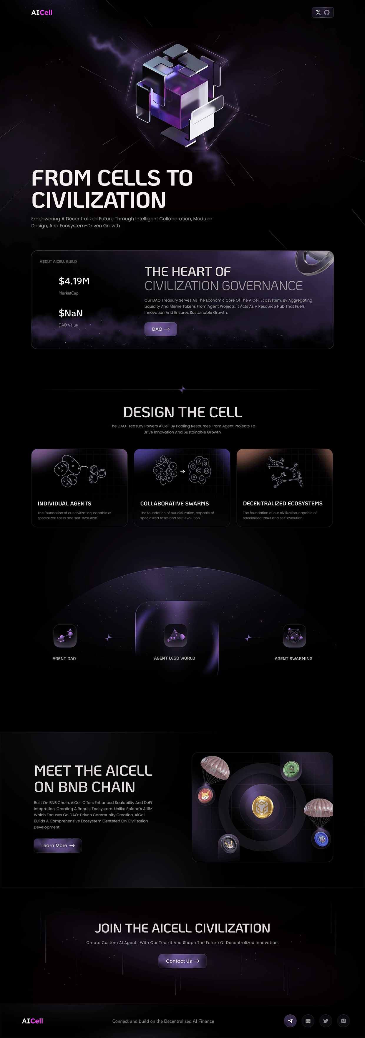 Aicell World — AI-Powered Civilization Website Redesign Image 4