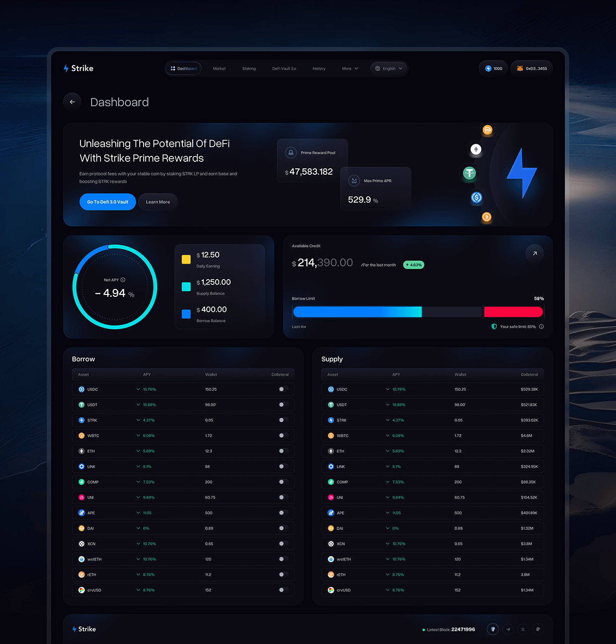 Decentralized Finance Dashboard Design Image 1