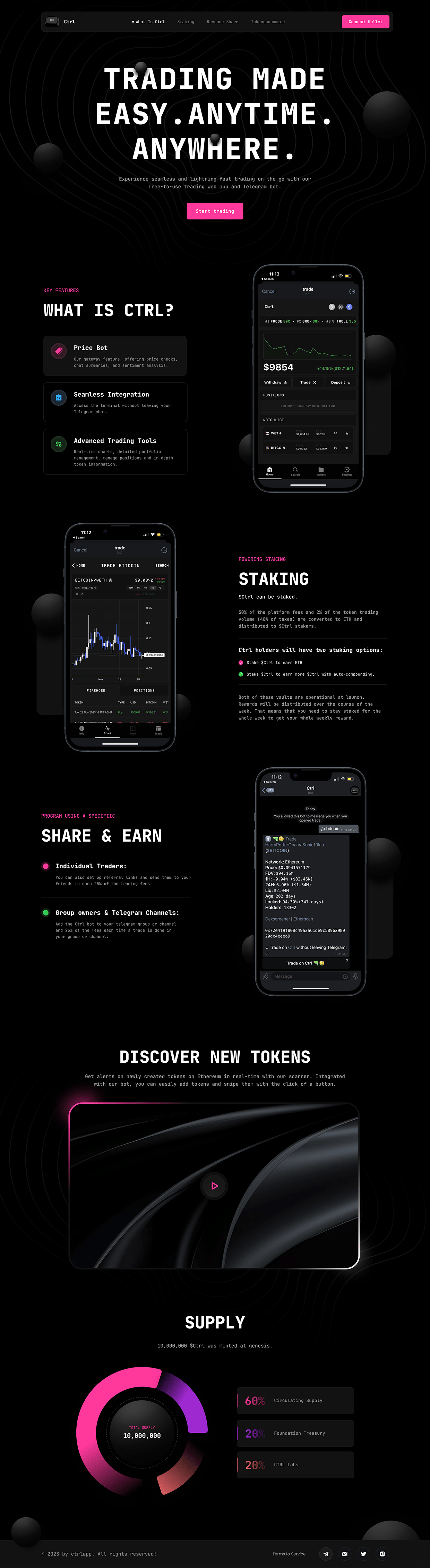 Making Trading Effortless — CTRL Web & Bot UX/UI Image 1