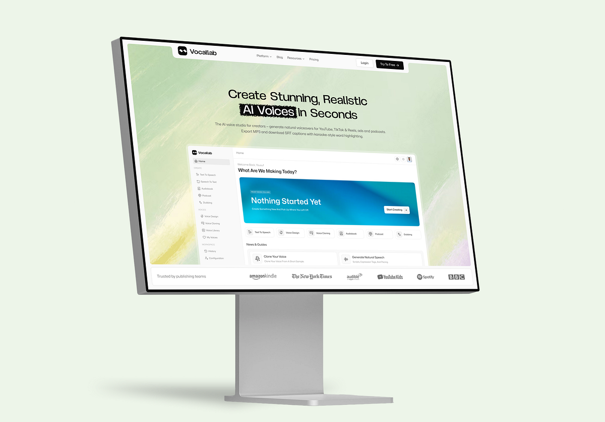 AI Voice Generator Landing Page Image 0