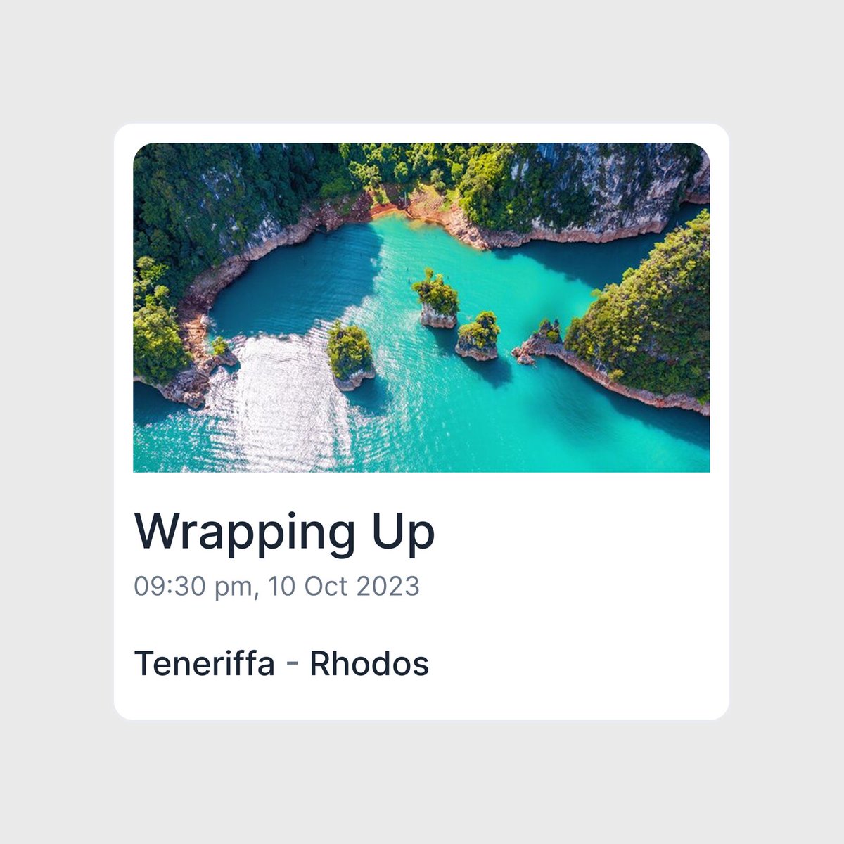 Travel Website UI Card Exploration