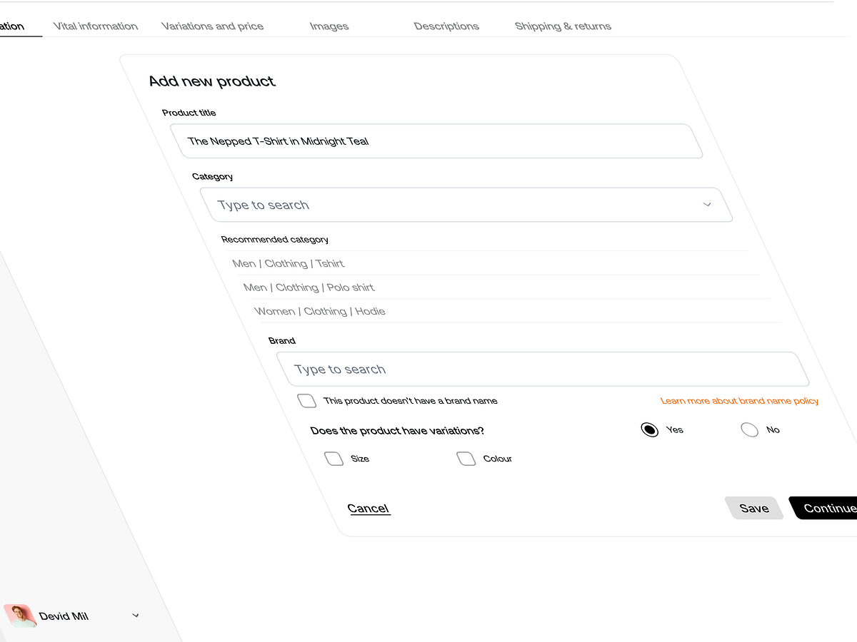 eCommerce dashboard design Image 1
