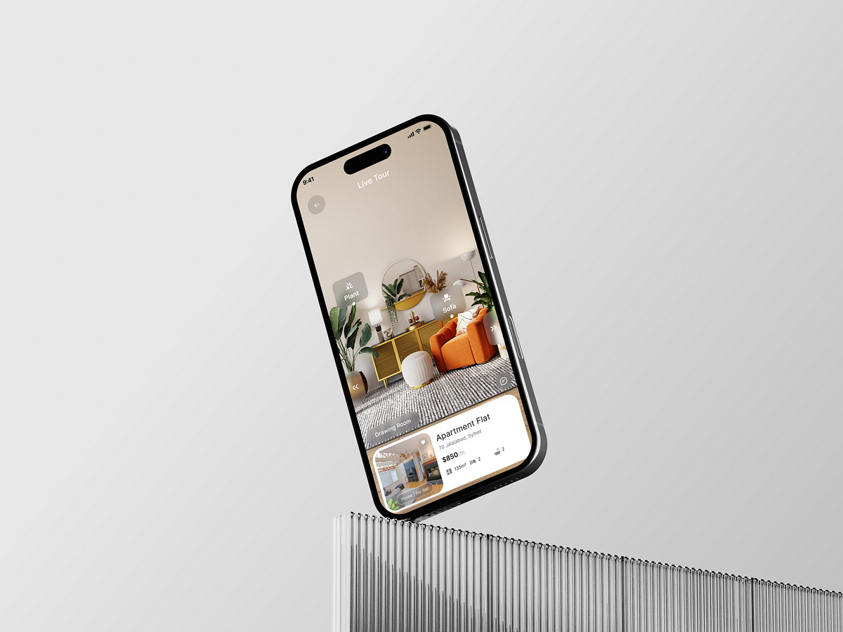Real Estate Mobile App Property Overview Screen Image 1