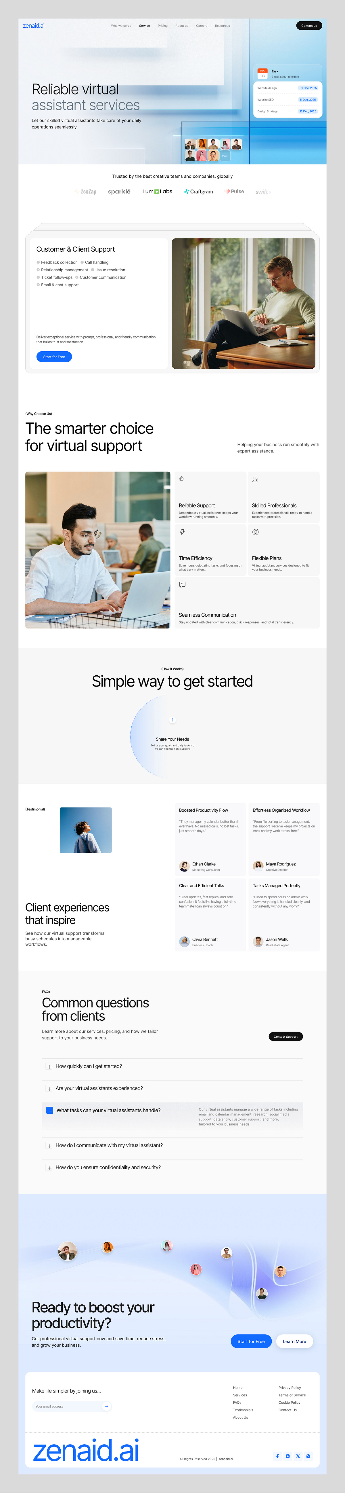 Service page - Virtual assistant website Image 2