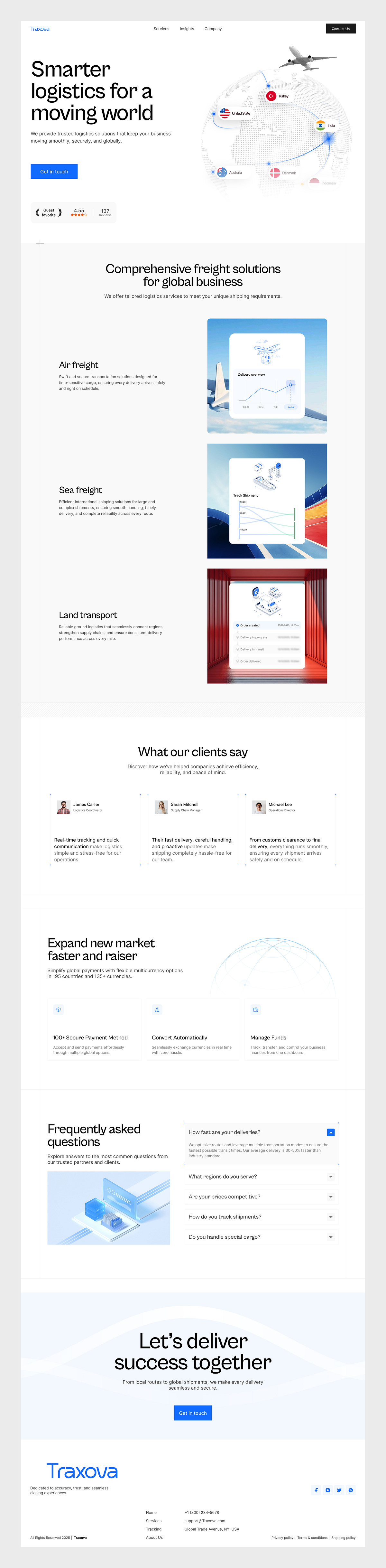 Transportation & Logistics Website Design Image 2