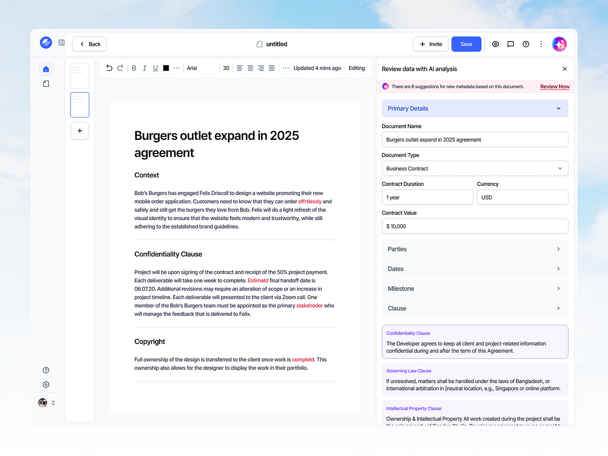 Contractly - Contract Management SaaS Product