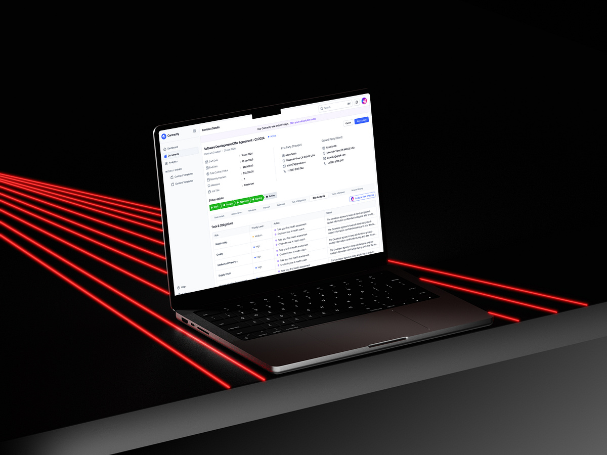 Contractly - Project Details Risk Analysis Page Image 2