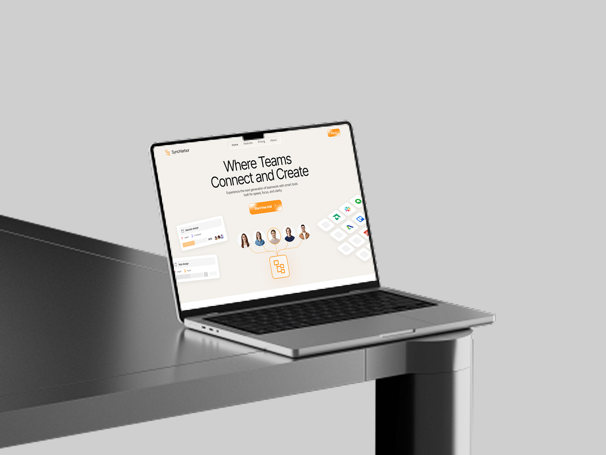 Team Collaboration website design Image 1