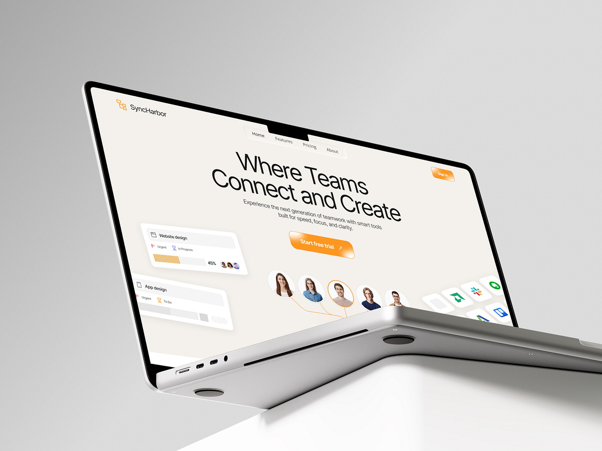 Team Collaboration website design Image 2