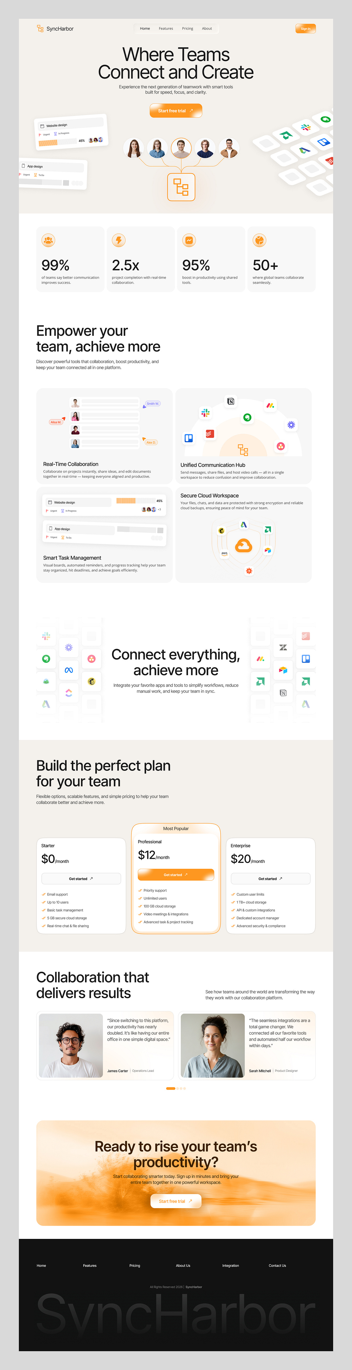 Team Collaboration website design Image 3