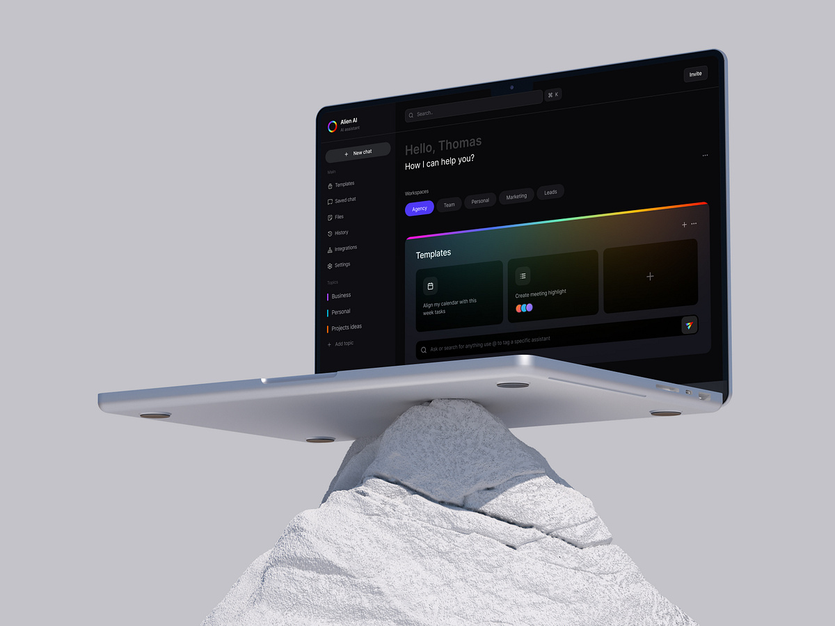 AI Assistant Dashboard Design Image 0