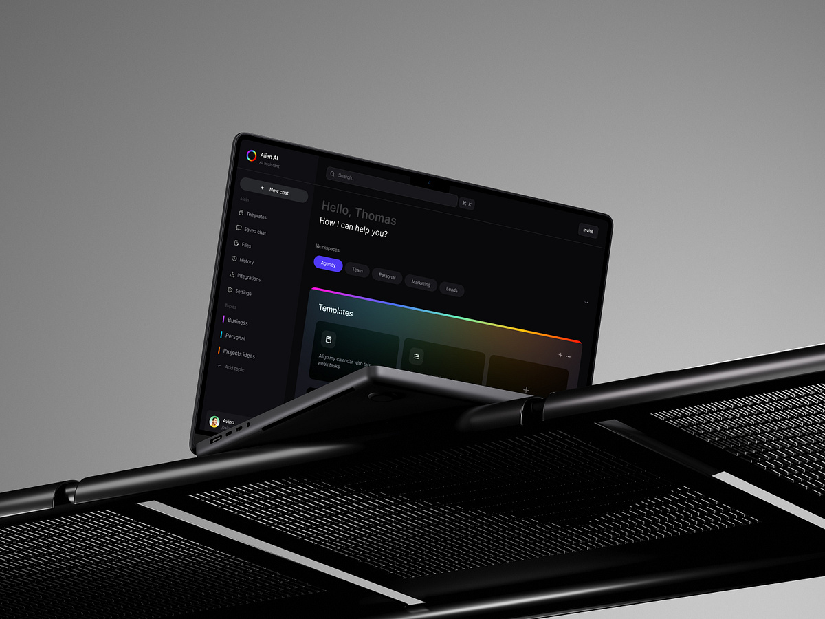 AI Assistant Dashboard Design Image 2