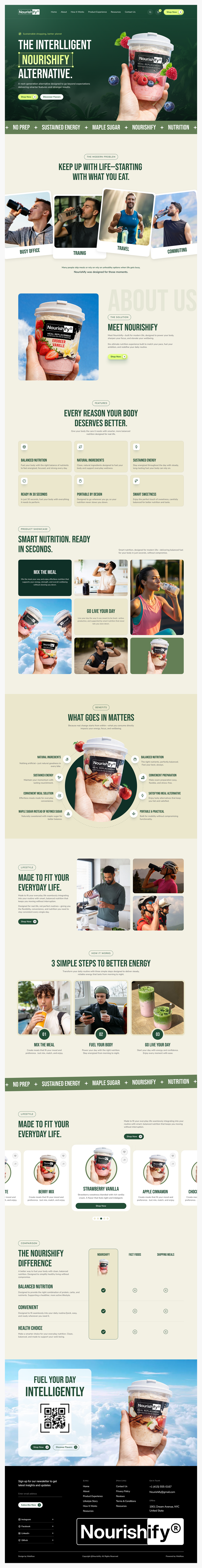 Meal Replacement Drink Webpage Design Image 3