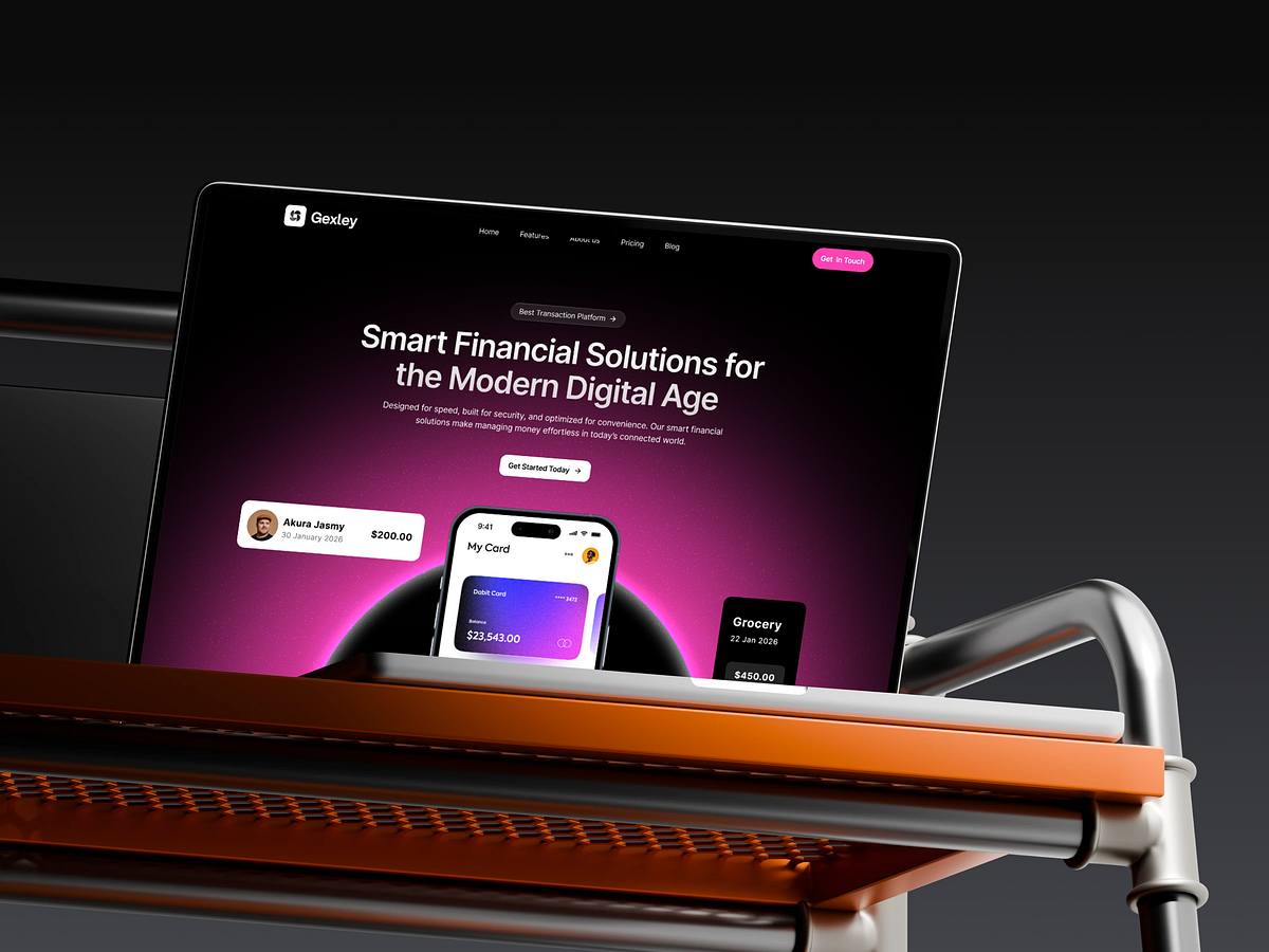 Smart - Finance App Landing Page UI Image 1
