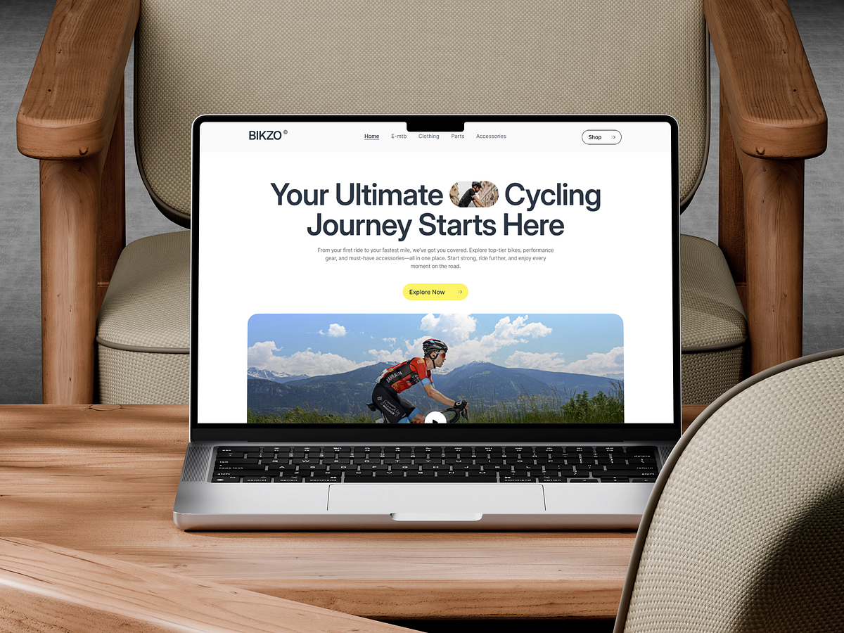 Bicycle E-commerce Website Design Image 1