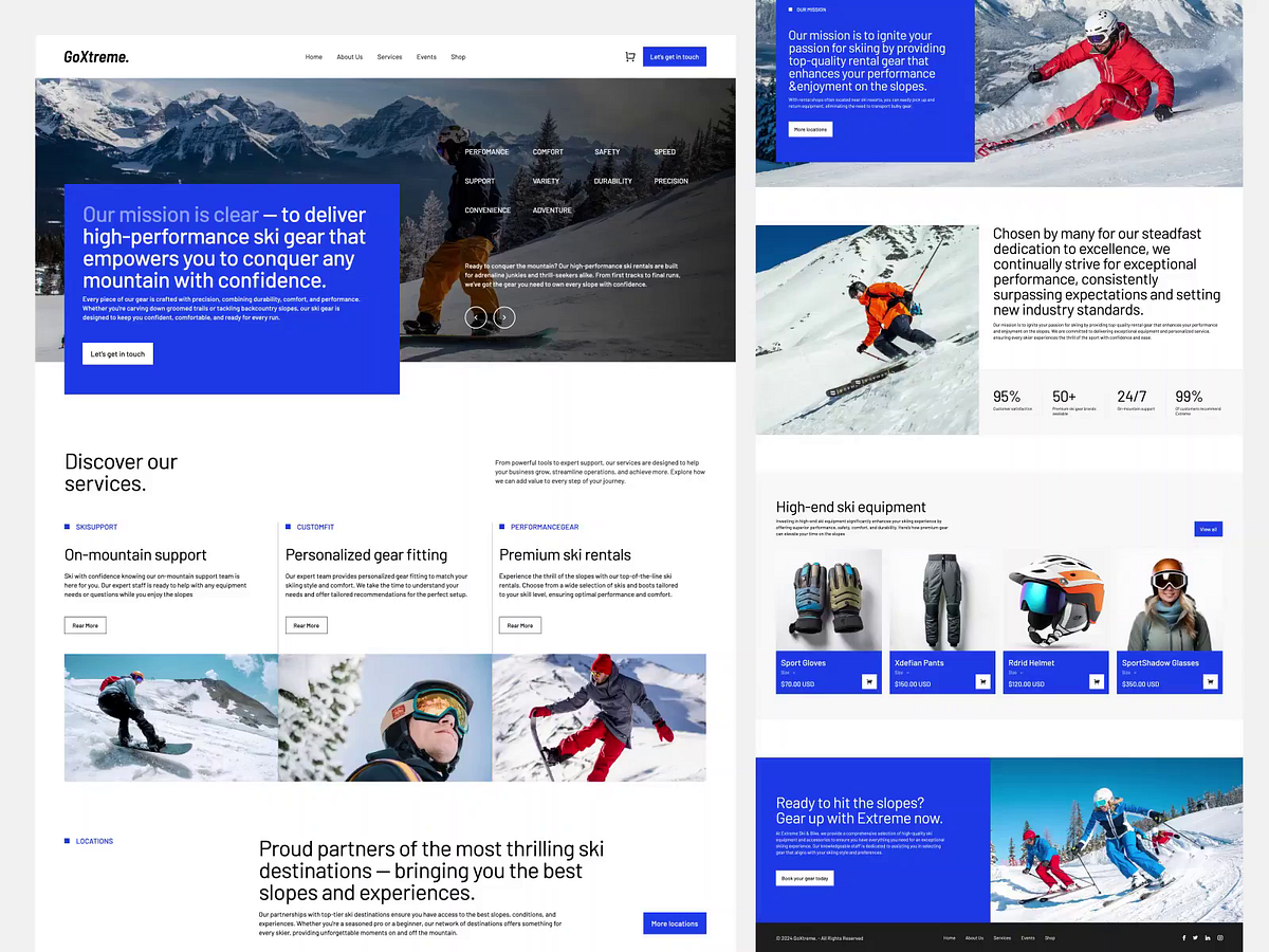 Sports Gear- E Commerce Landing Page