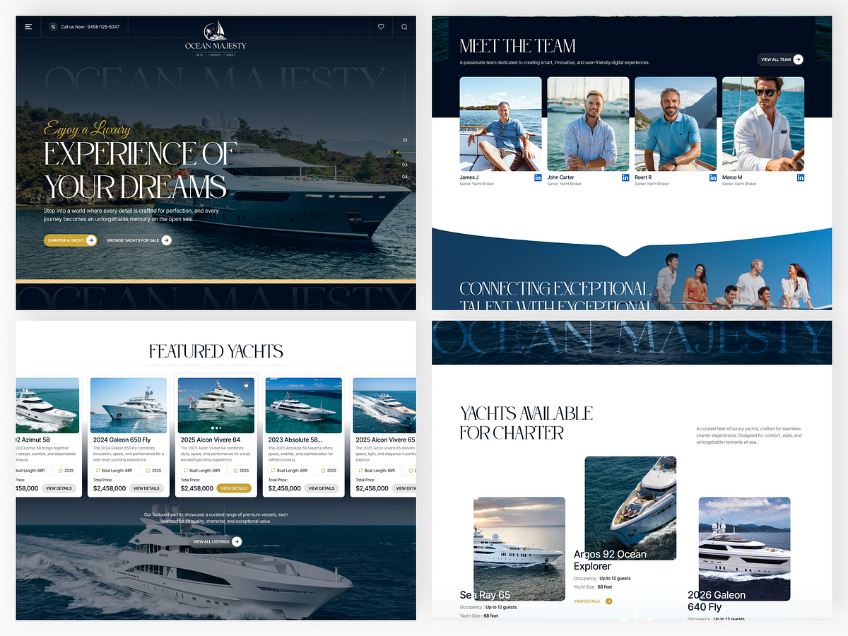 Luxury Yacht Services Website