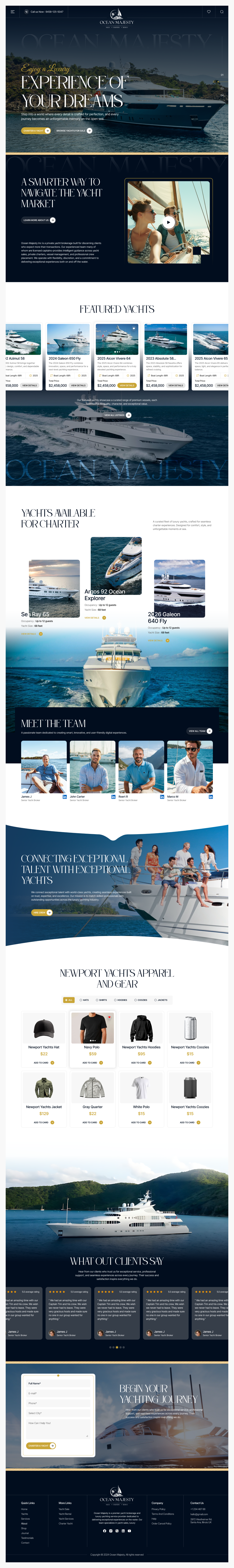 Luxury Yacht Services Website Image 3