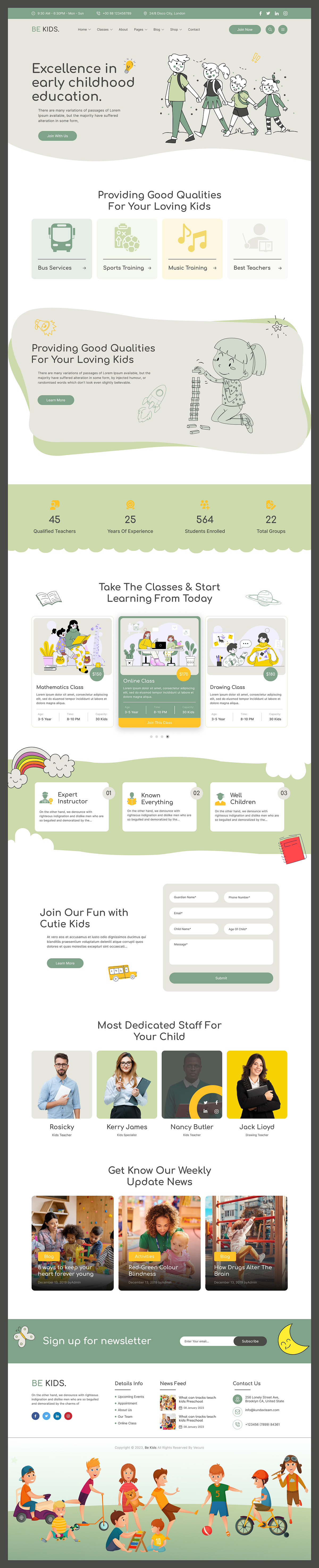 BE KIDS - DayCare Landing Page Image 1